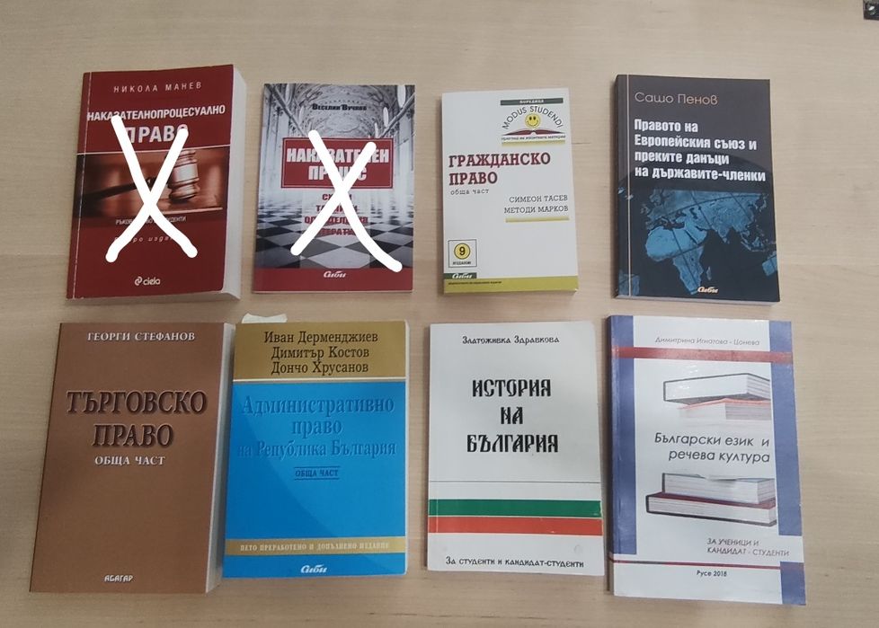 Правна литература, нормативни актове, учебници
