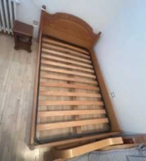 Легло от масивно дърво с размери 114/190см и подматрачна рамка