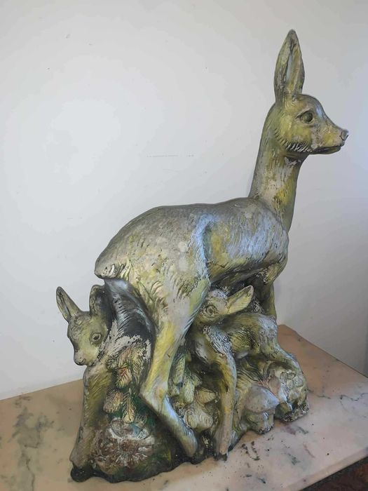 Decorațiune de gradina Caprioara cu doi puii