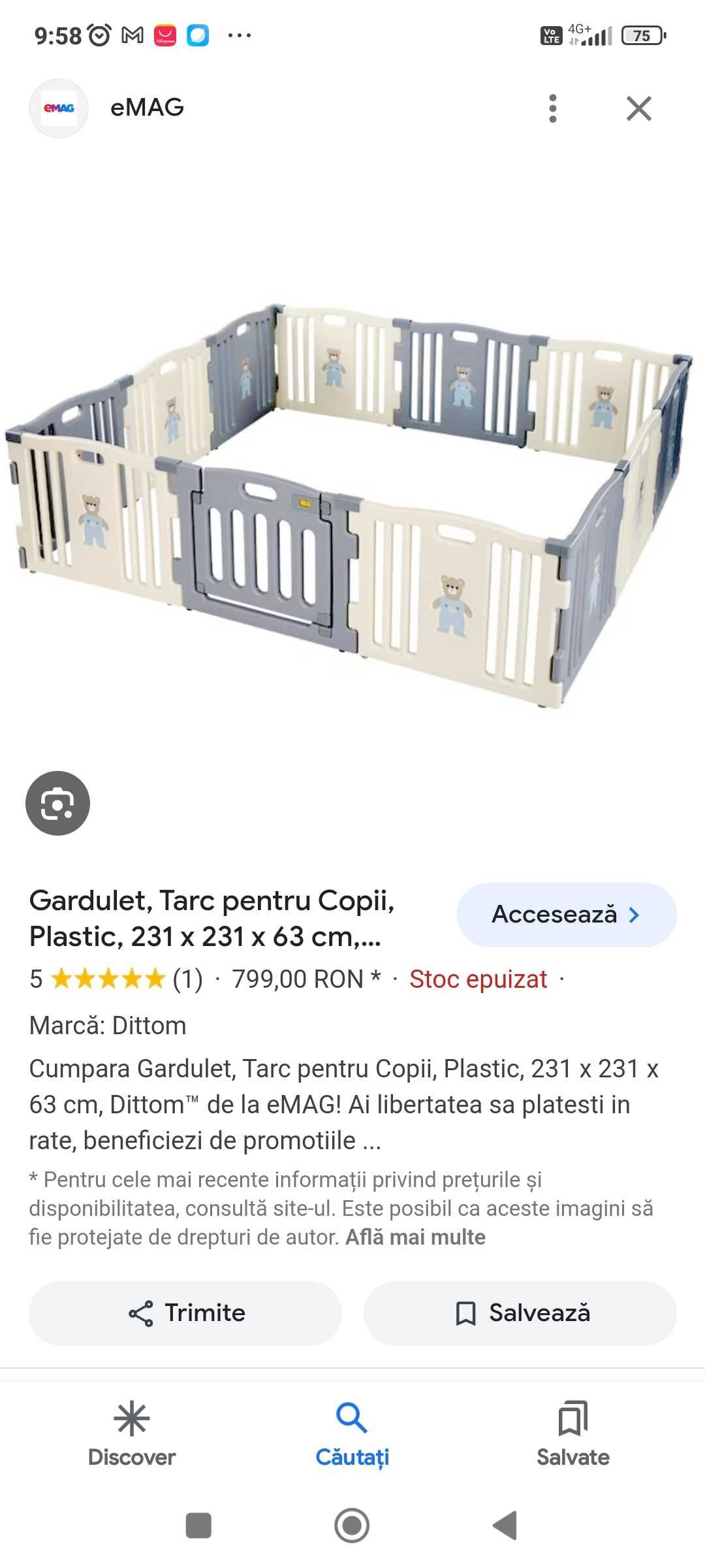 Țarc din plastic pentru copii Poholo