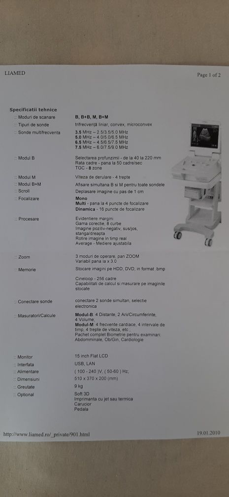 ECOGRAF SLE-901+ sonda