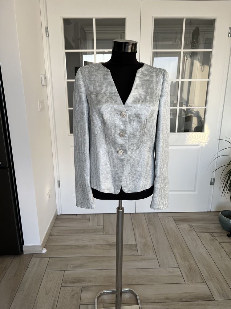 Sacou elegant original Armani, gri sidefat, marimea M