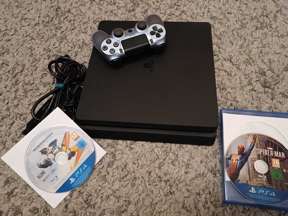 Playstation 4, Sony PS4, PS 4 slim, 1 Tb memorie + 2 jocuri Spiderman