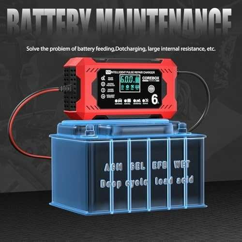 12V 6A интелигентно зарядно за акумулатор с пулс ремонт и поддръжка