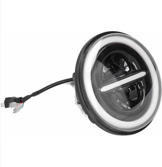 LED фар лампа халоген 12V-24V, 7500lm, 7 инча, 18см