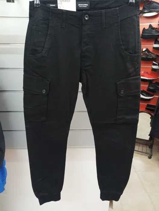Карго панталон Jack and Jones W32 W33 W34 W36 долнище черен
