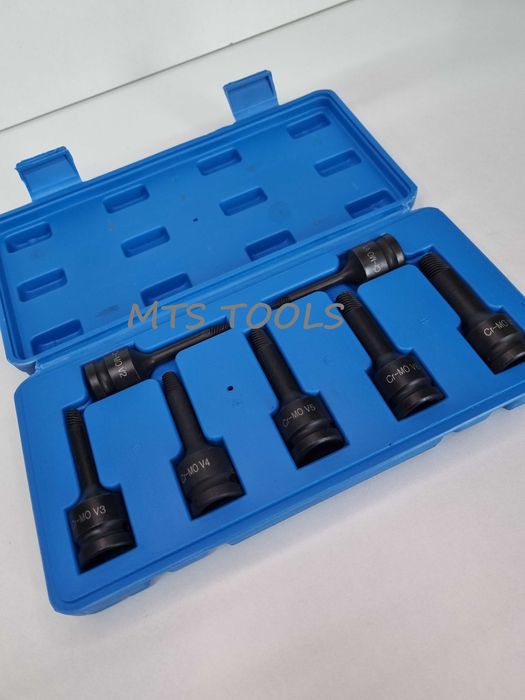 Trusa extractor suruburi rupte 1/2 1-7 mm 7 piese CR-MO