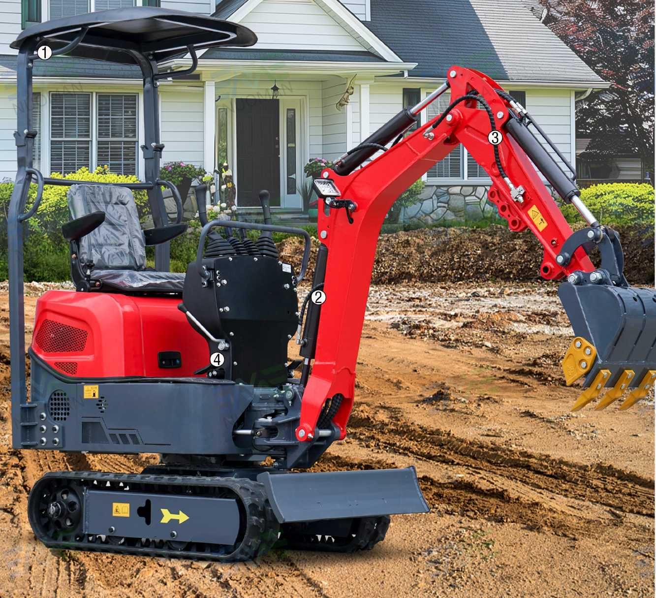 Mini excavator 1,2 tona