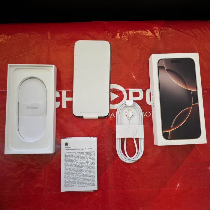 ***КАТО НОВ 512GB iPhone 16 Pro Max Технополис Гаранция '27 Desert Tit