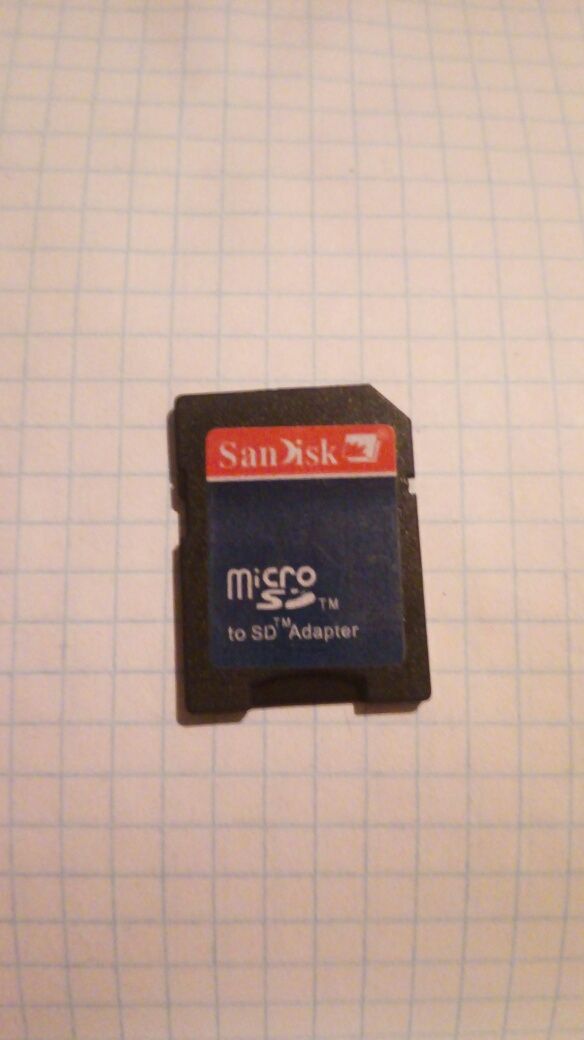 Переходник адаптер micro sd на SD для флэшэк к ноутбукам, фотоаппарат