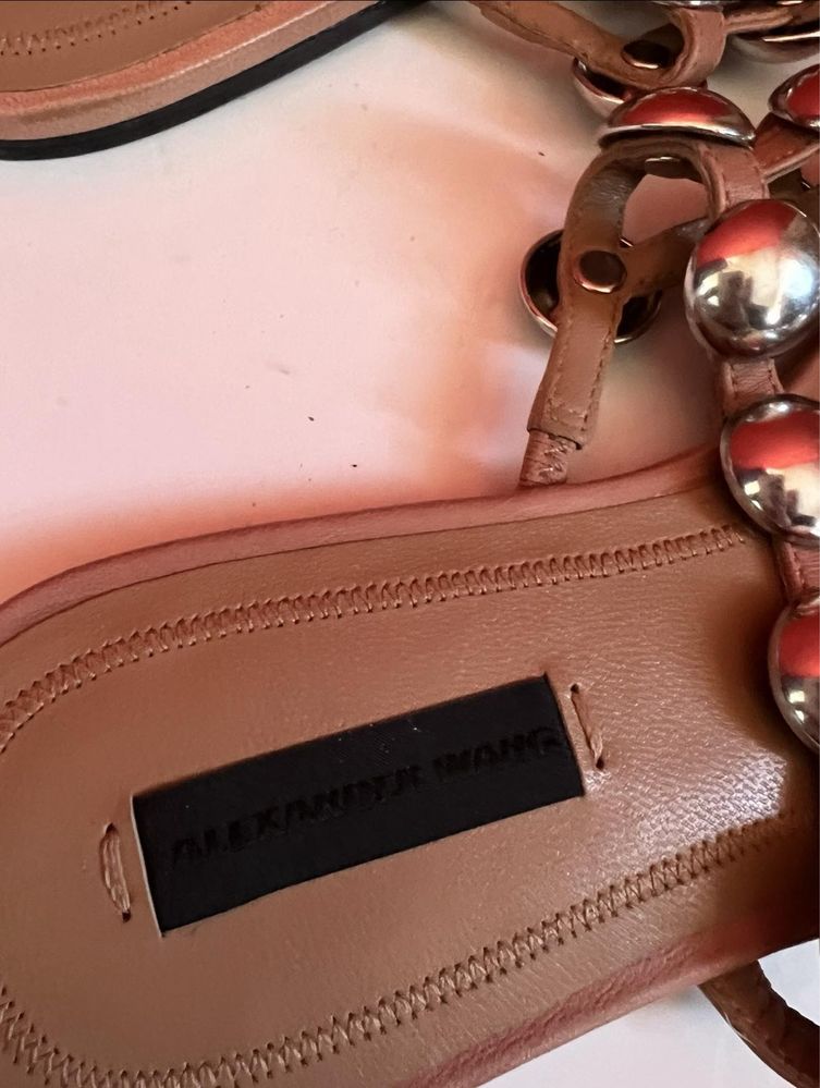 Alexander Wang Amelia Leather Nude Flat