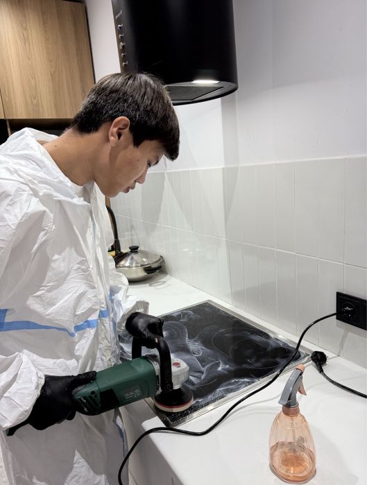 Полировка варочных плит чистка