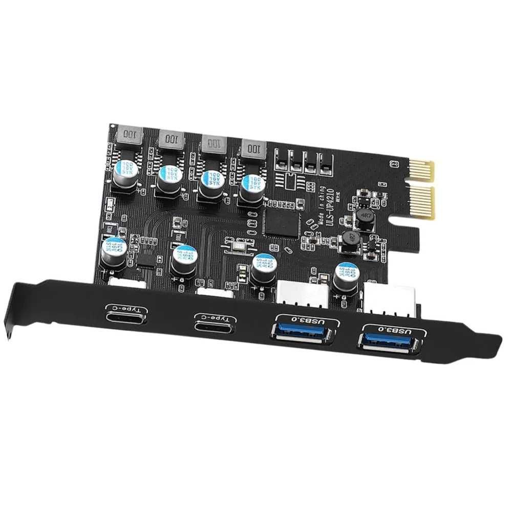 PCI Карта USB 3.2 Gen 1 Type C и USB 3.0 без доп. захранване