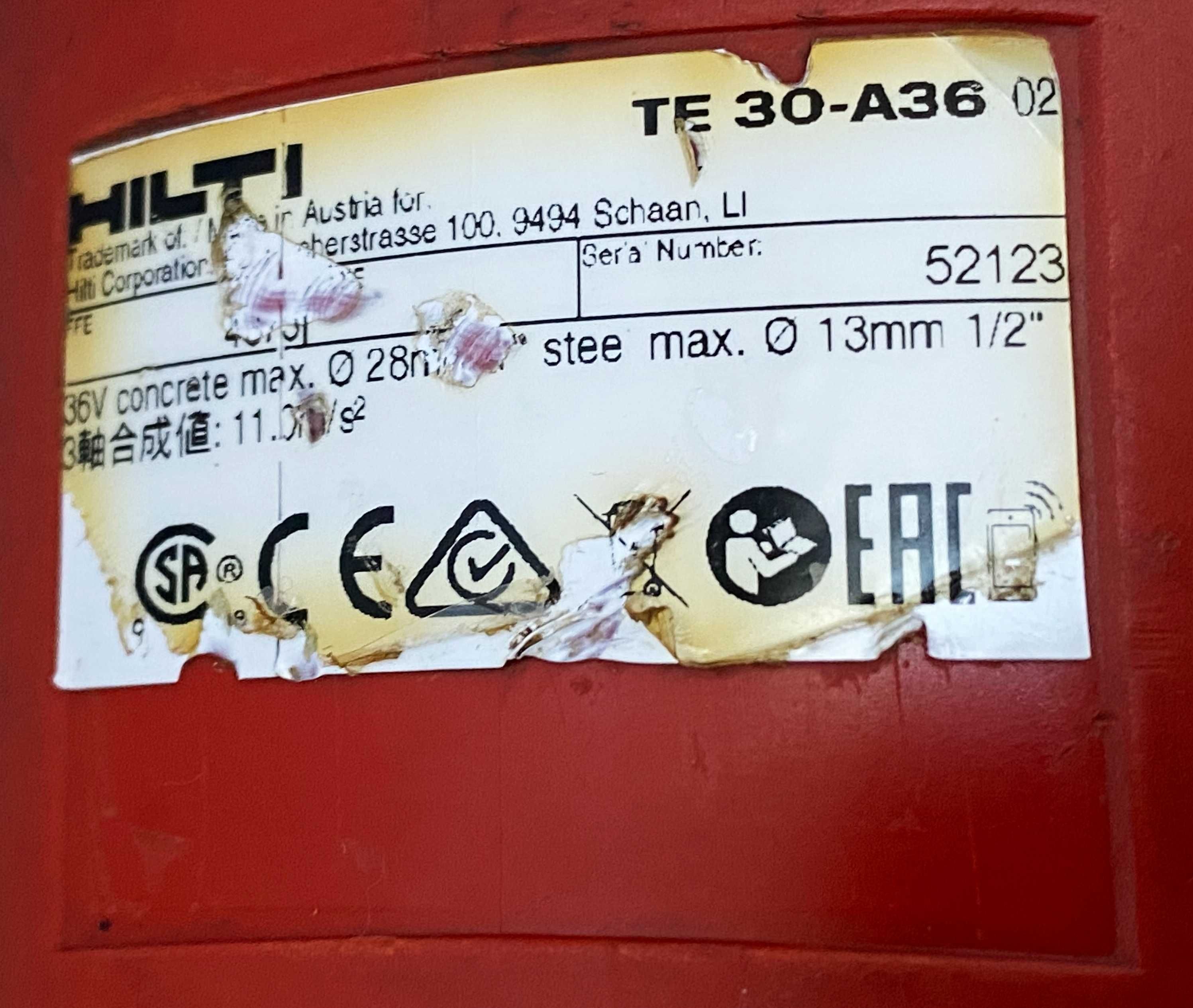 Hilti TE 30-A36 ATC - Безчетков перфоратор 2x36V 6.0Ah