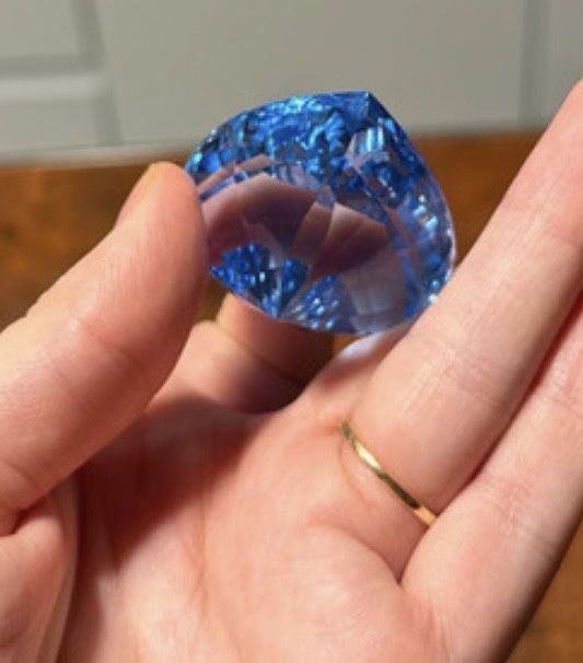 Inima swarovski albastra