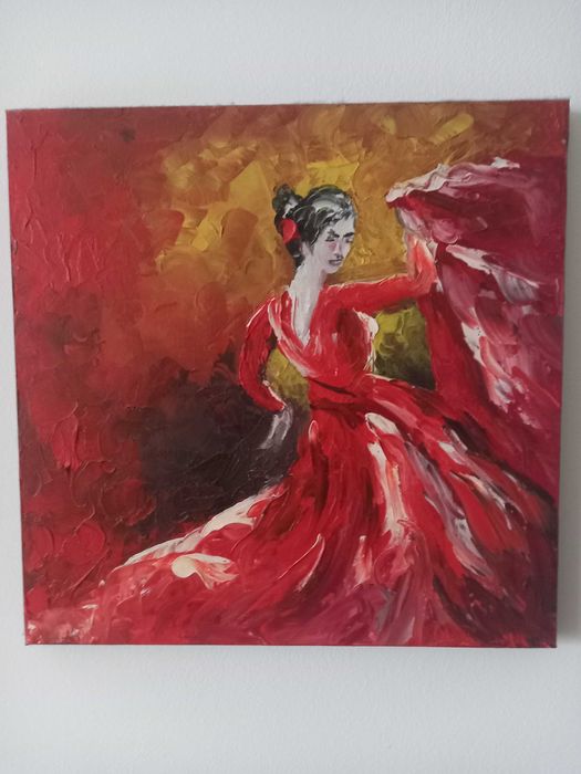 picturi în ulei pe pănză.pictura, pictat manual, texturata, cutit