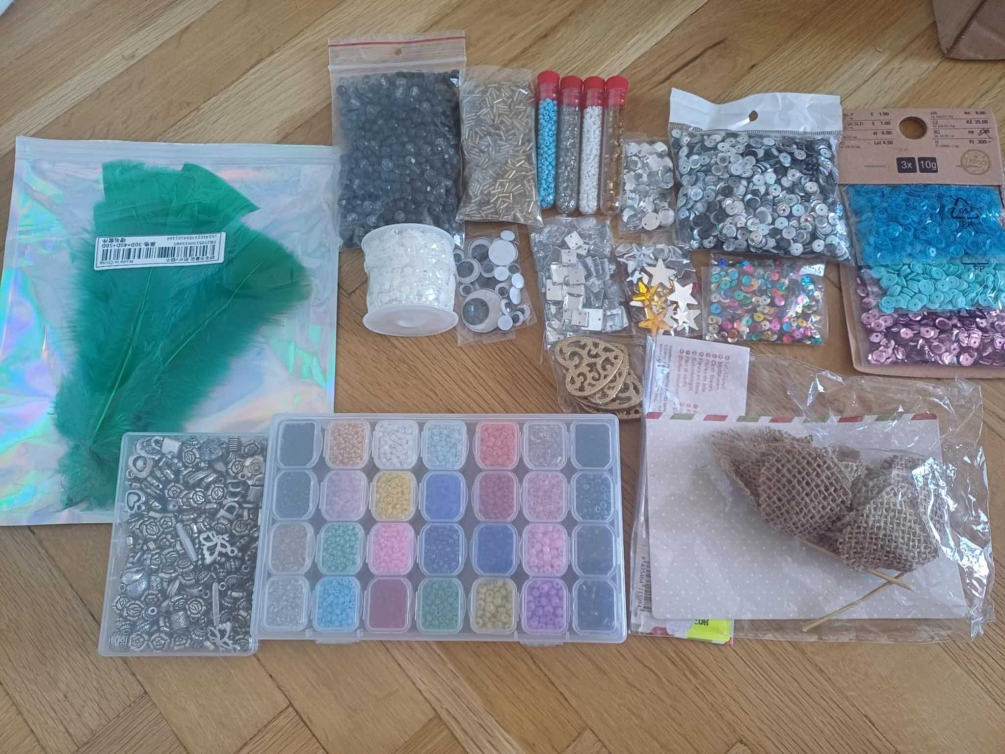 Голям сет материали за бижута и декорация