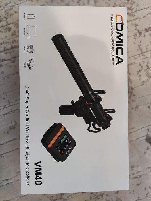 Microfon shotgun wireless,Comica VM40