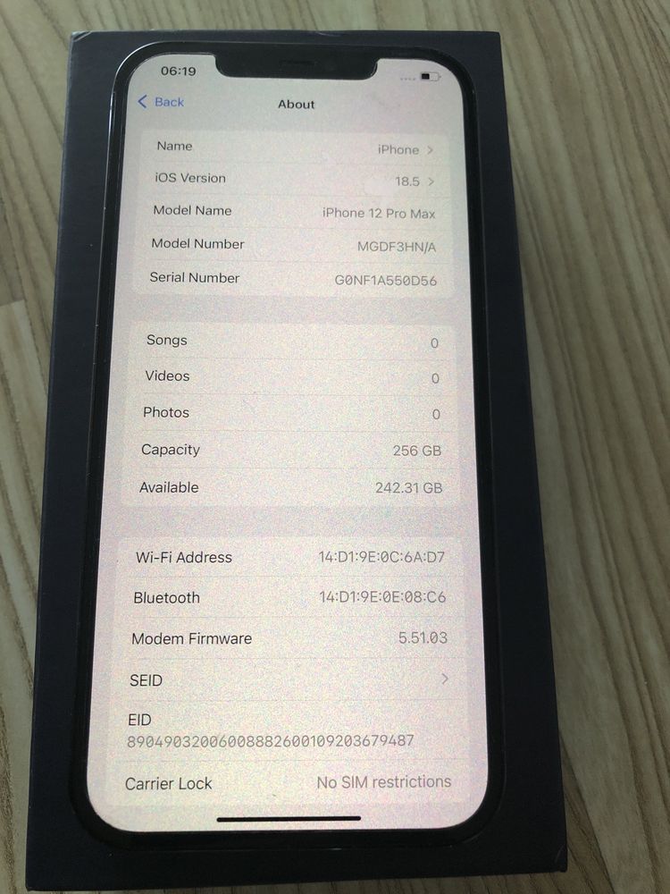 iPhone 12 PRO MAX • 256 GB • ca NOU • 10/10 • 96% Battery
