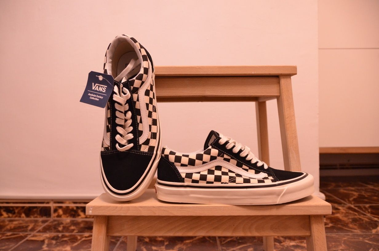 Vans Old Skool din piele întoarsă cu model