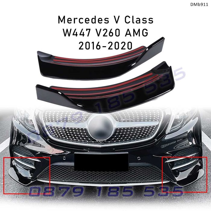 Тунинг сплитер добавки предна броня Mercedes V W447 V260 AMG мерцедес
