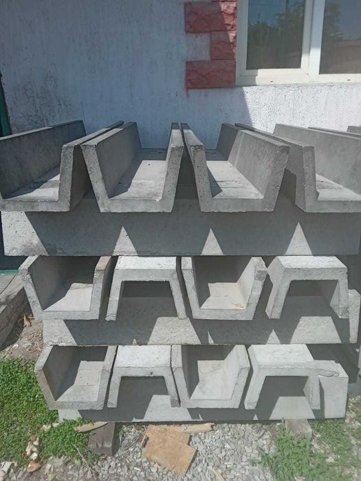 Продам железобетонные арычные лотки - новые. Размер 1250х300х200