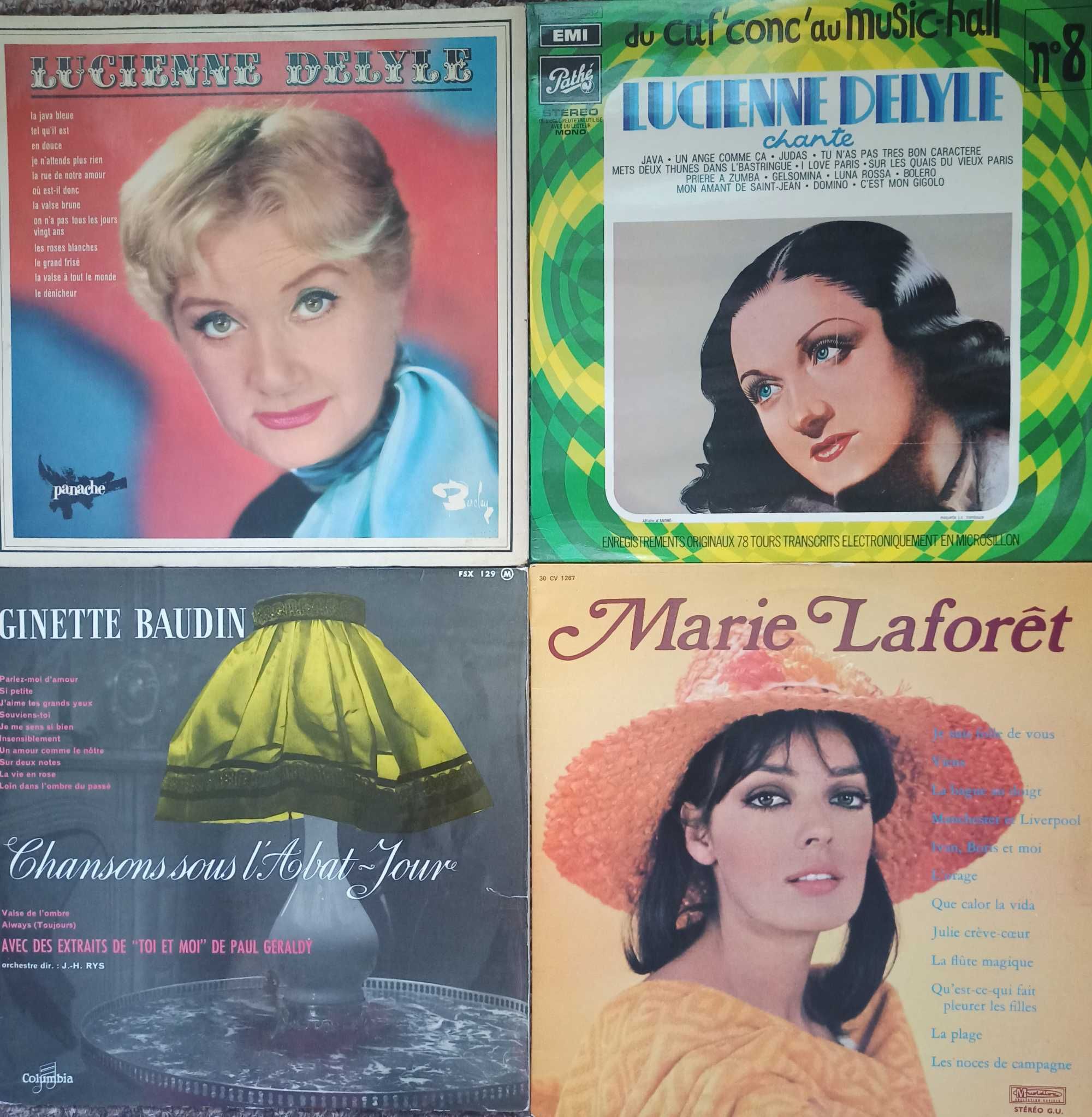 VINIL LP Gainsbourg, Dalida, Juliete Greco, Bourvil, Carosone, Kokotas