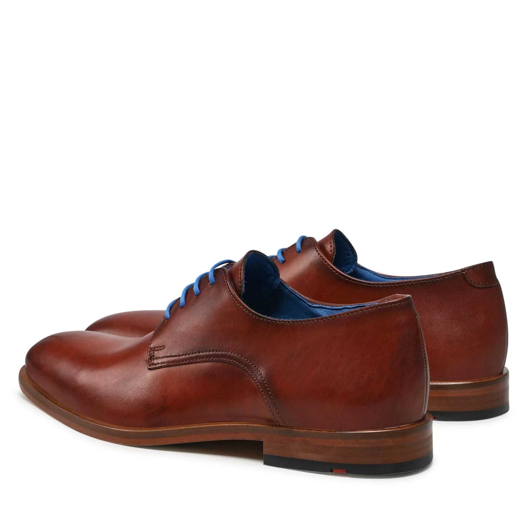 Pantofi derby 43.5 44 plain toe premium LLOYD NOI piele naturala moale