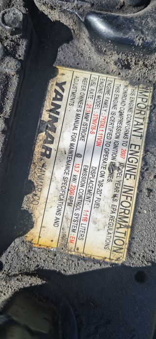 Chiuloasa motor Yanmar  în 3 pistoane 3tnv76s