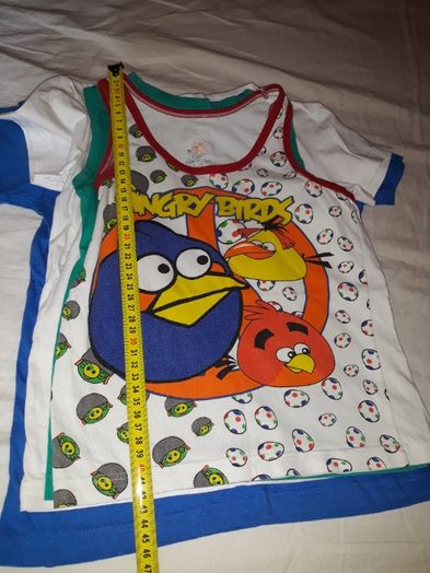 Lot  haine 4-5 ani maieu tricou pantaloni Angry Birds