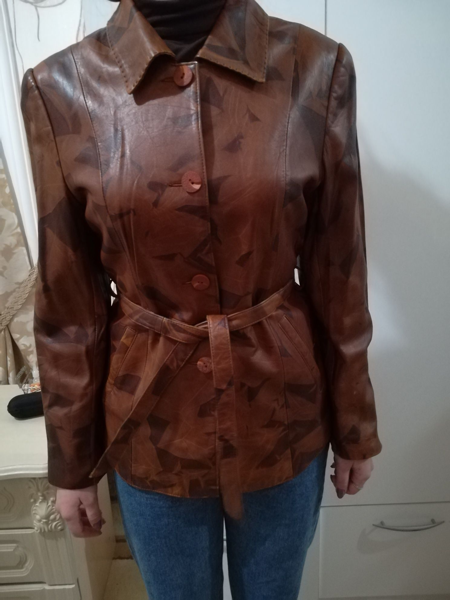 Пиджак кожаный абсолютно новый, производство Турция