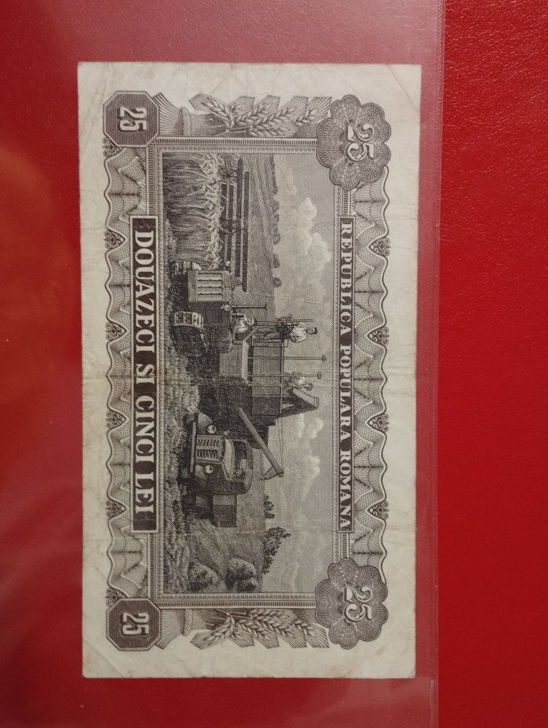 Bancnota 25 lei 1952