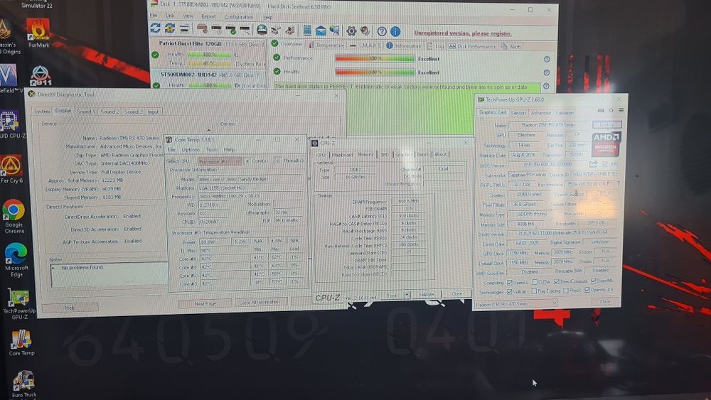 Unitate PC Gaming I7 2600 video 4GB RX 470 16GB RAM SSD