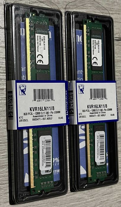 Kingston ValueRAM 8GB 1600MT/s DDR3L KVR16LN11/8 Desktop Memory