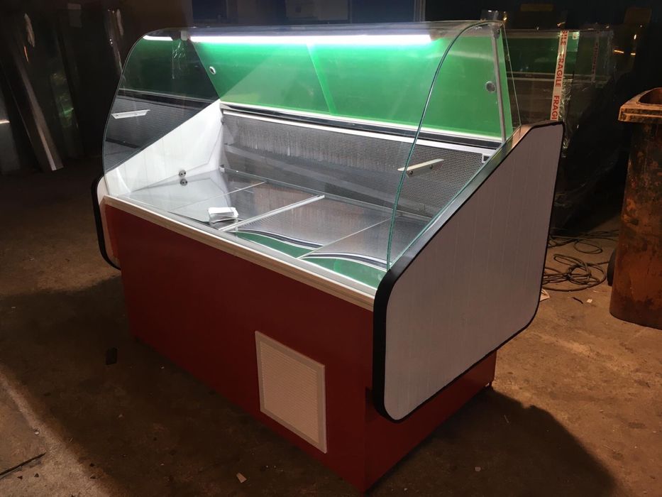 Vitrina frigorifica orizontala in 2 culori geam rotund 150cm