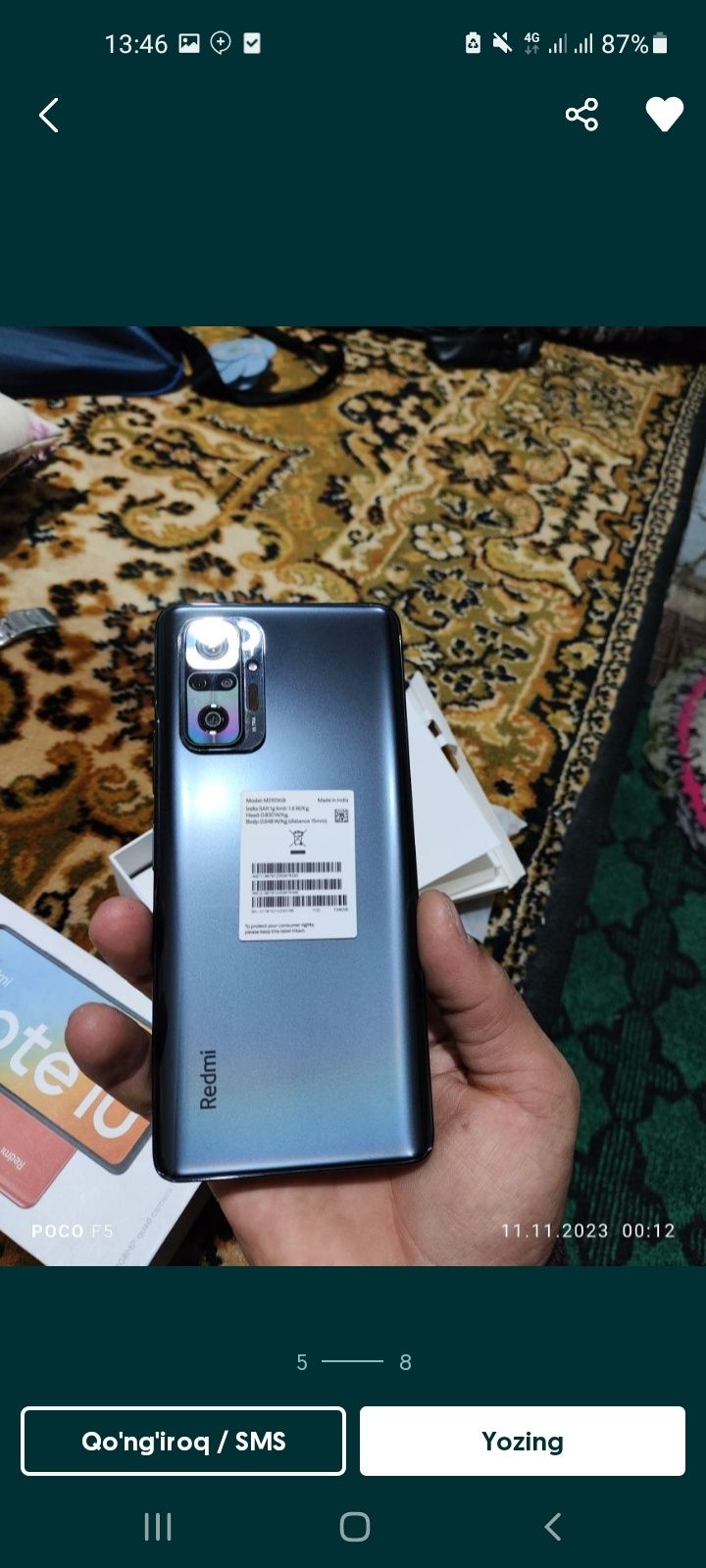 Redmi not 10 pro max sotiladi