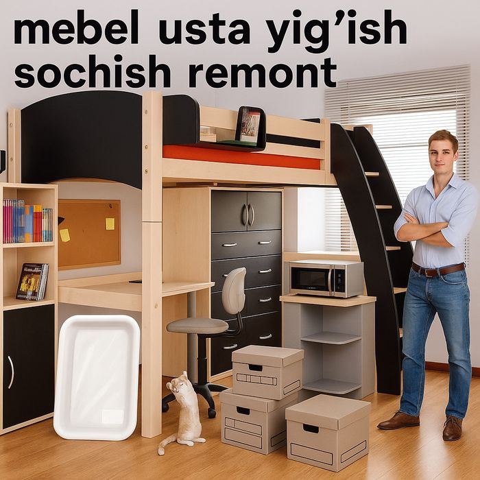 Mebel yig'ish sochish sozlash xizmati