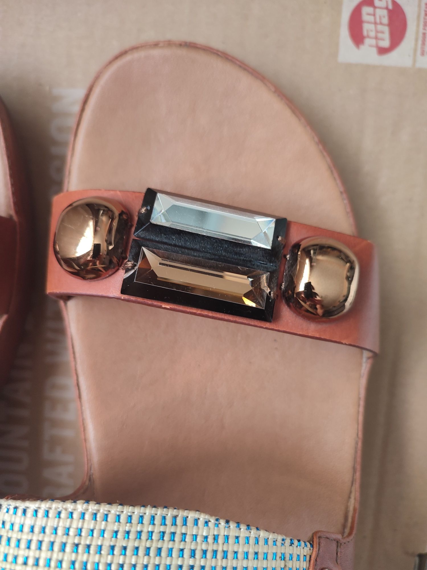 Fitflop дамски чехли естествена кожа
