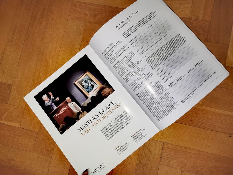 Каталог книга на търг Кристи  Лондон за разпродажба аукционен   !