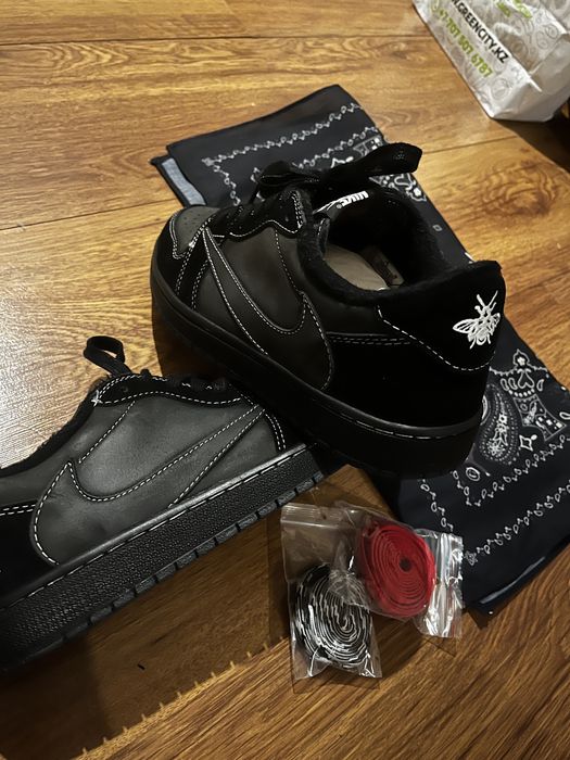 Кроссовки Nike Air Jordan x Travis Scott 1 Low OG Black Phantom