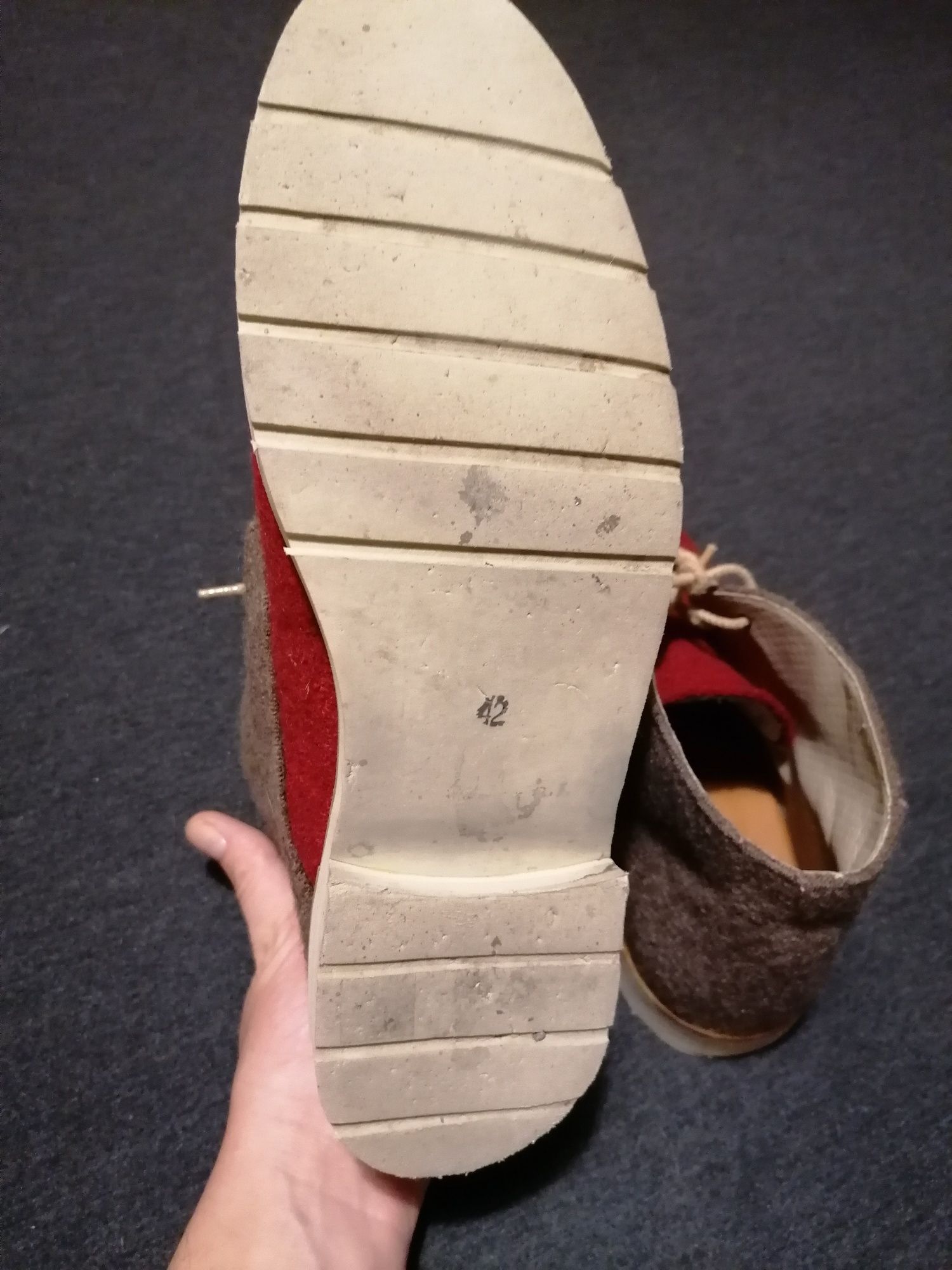 Мъжки обувки, от естествена кожа от вън със текстил