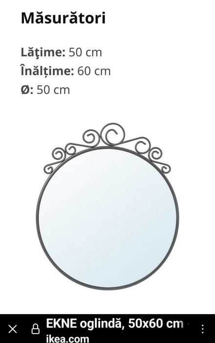 Oglinda ikea rama metalica