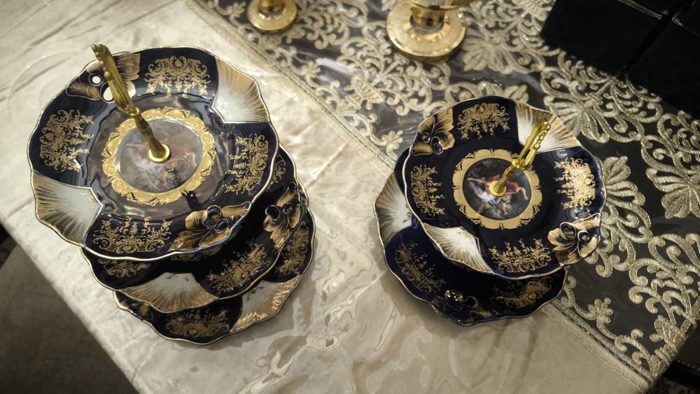 Original Italian stenka,3-xil nabor idish,palas 2-ta