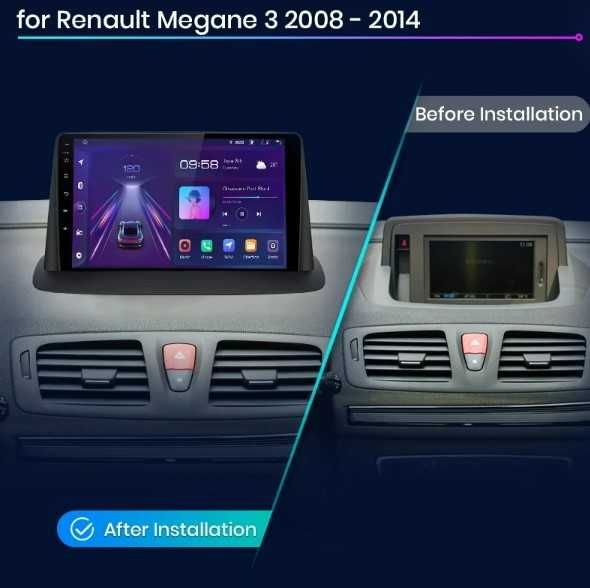 Navigatie android 12 dedicata RENAULT MEGANE 3 , Carplay ,Android auto