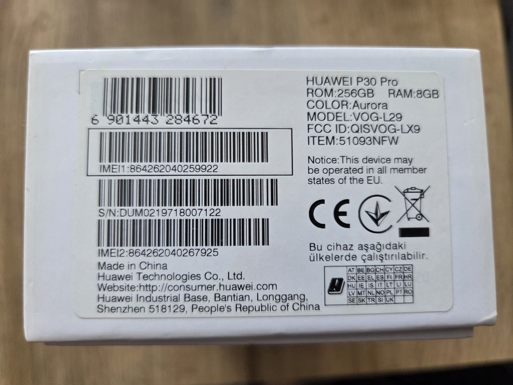 Huawei P30 Pro 8/256 GB Aurora