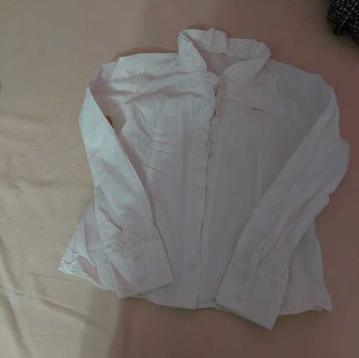 Cămașă bumbac fete cu volane 128/134