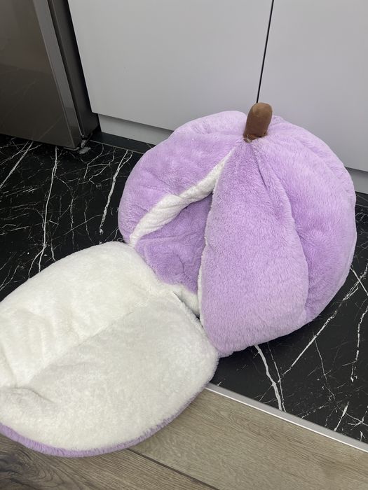 Домик для кошки в форме тыквы (фиолетовый, мягкий)