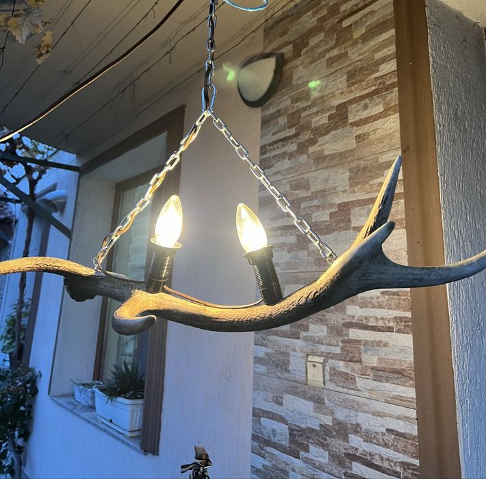 Лампа/Полилей от еленови рога