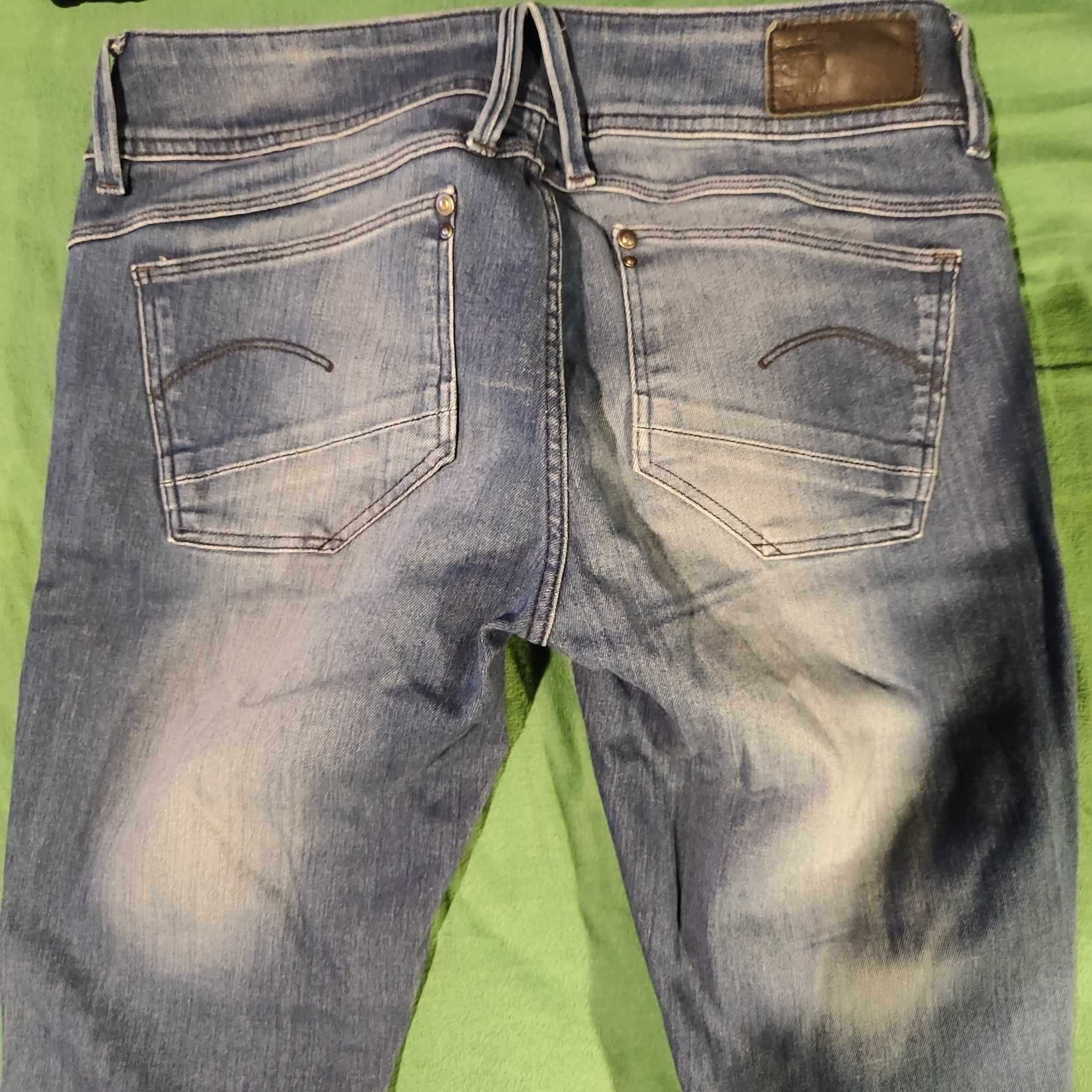 Дамски дънки G Star Raw Mid Skinny 27/30 сини изтъркани