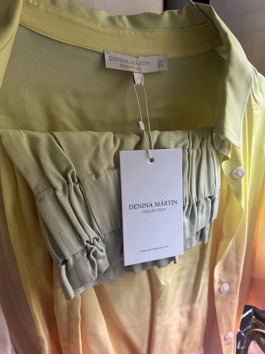 DENINA MÁRTIN комплект риза и бермуди в преливащи се цветове - L